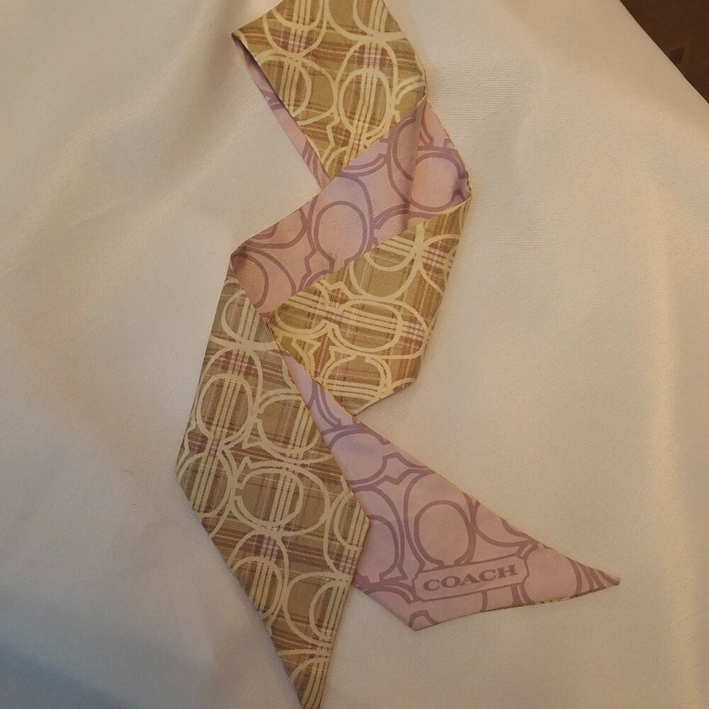Vintage COACH Scarf Purple and Gold